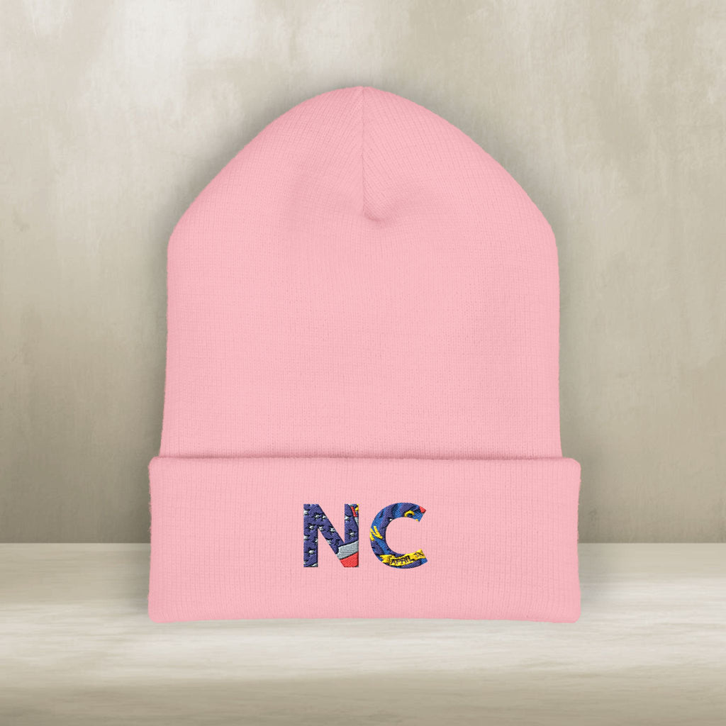 NC Embroidered Cuffed Beanie | North Carolina Knit Hat – Designed in NC