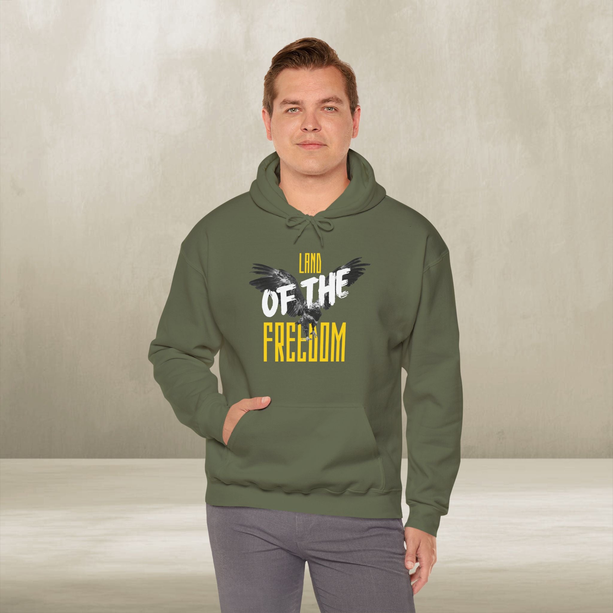 Land of the Freedom Patriotic Hoodie – American Pride Pullover